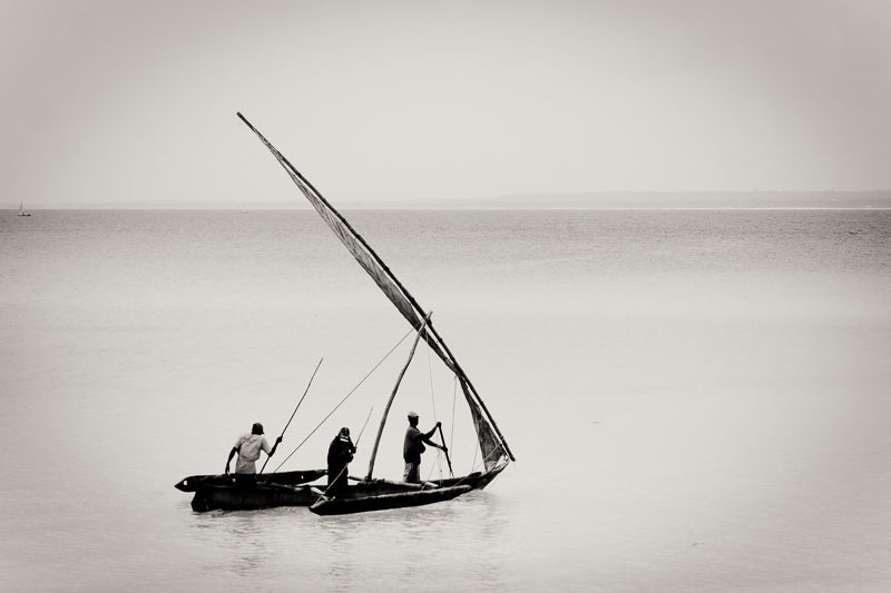 African artwork online, fishermen in Zanzibar